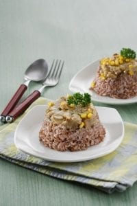 nasi tim merah ayam jagung tokomesin
