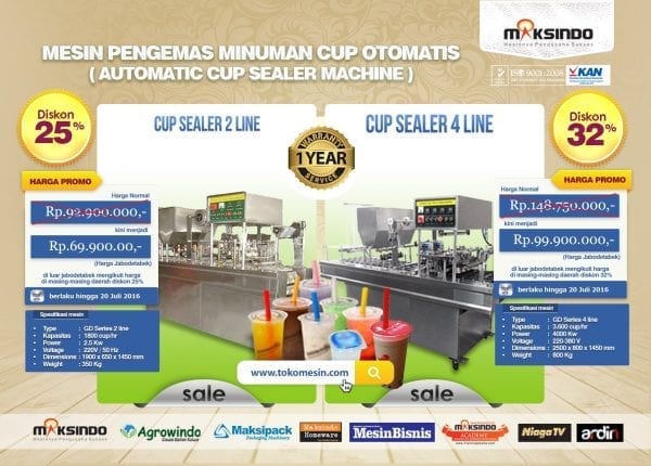 PROMO MESIN CUP SEALER 2 4 line