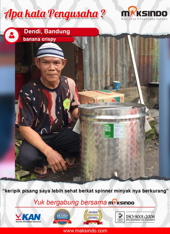 Banana Crispy : Keripik Pisang Lebih Sehat Berkat Mesin Spiner