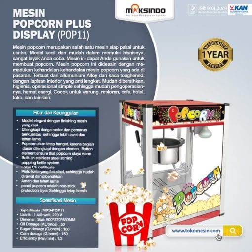 Daftar Harga Mesin Popcorn Listrik dan Gas Murah Maksindo 2020