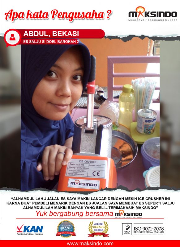 ES Salju Si Doel Barokah 2: Mesin Ice Crusher Bisa Membuat Es Seperti Salju