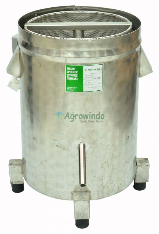Mesin Spinner Peniris Minyak dan Air Kapasitas 3,5 Kg (15 Liter) Agrowindo AGR-SPIN3.5