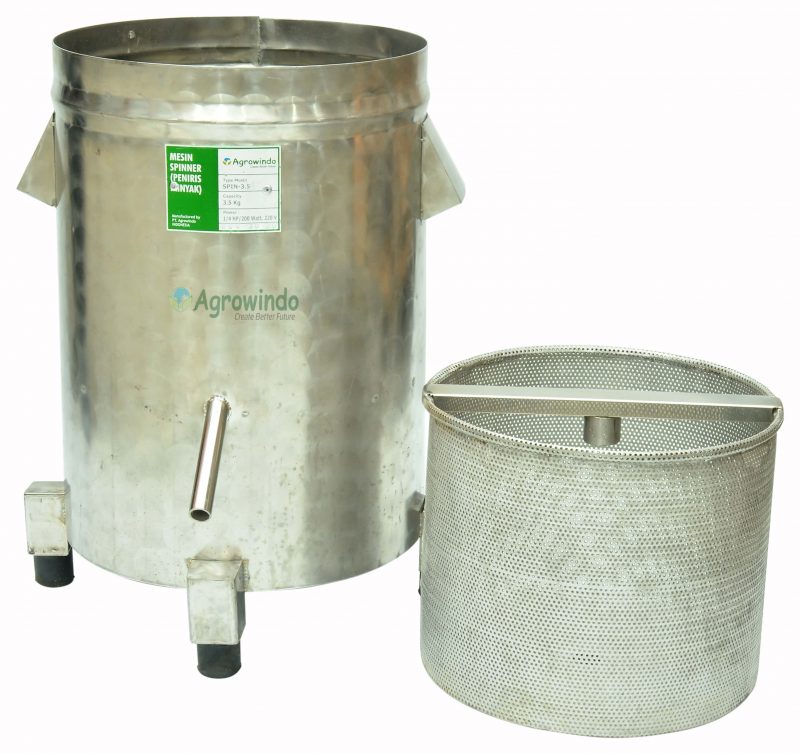 Mesin Spinner Peniris Minyak dan Air Kapasitas 3,5 Kg (15 Liter) Agrowindo AGR-SPIN3.5 - Gambar 4