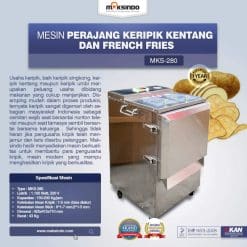 Mesin Perajang Keripik Kentang dan French Fries MKS-280