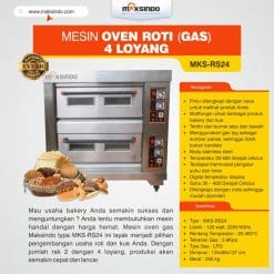 Mesin Oven Roti Gas 4 Loyang (MKS-RS24)
