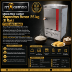 Rice Cooker Kapasitas Besar 25 kg 8 Rak