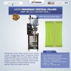 Mesin Pengemas Vertikal Filling MSP-200 CS (Center Seal)