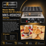 Listrik Waffle Bentuk Hati 25 Lubang MKS-HSW25E