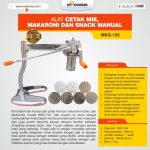 Alat Cetak Mie, Makaroni dan Snack Manual MKS-155