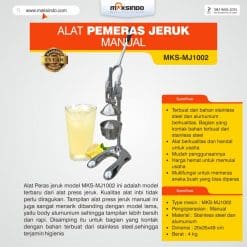 Alat Pemeras Jeruk Manual – MKS-MJ1002