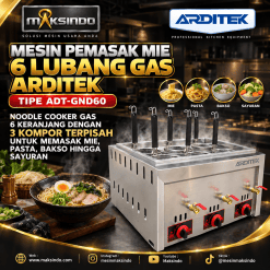 Mesin Pemasak Mie 6 Lubang Arditek  (gas) ADT-GND60
