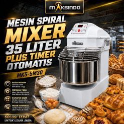 Mesin Spiral Mixer 35 Liter Plus Timer Otomatis MKS-SM30