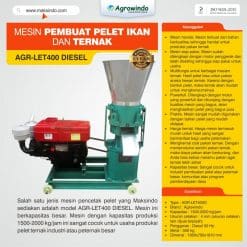 Mesin Pembuat Pelet Ikan dan Ternak AGR-LET400 DIESEL