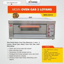 Mesin Oven Gas 2 Loyang (MKS-GO12)