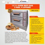 Mesin Oven Roti Gas 2 Rak 4 Loyang MKS-GO24