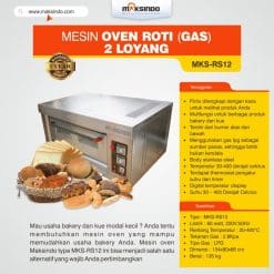 Mesin Oven Roti Gas 2 Loyang (MKS-RS12)