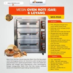 Mesin Oven Roti Gas 6 Loyang (MKS-RS36)