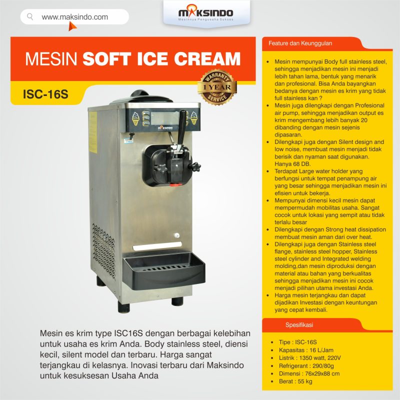 Mesin Soft Ice Cream ISC-16S