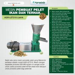 Mesin Pembuat Pelet Ikan dan Ternak AGR-LET210 Listrik