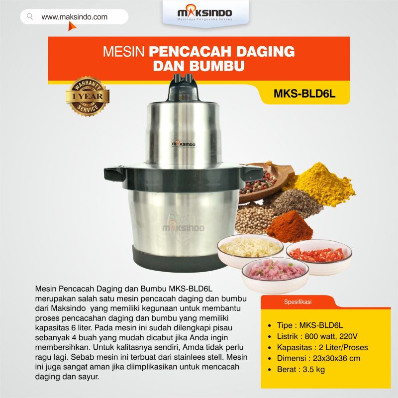 Mesin Pencacah Daging dan Bumbu MKS-BLD6L