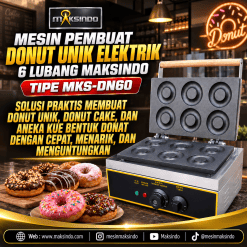 Mesin Pembuat Donut Listrik 6 Lubang MKS-DN60
