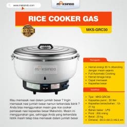 Rice Cooker Gas Kapasitas 30 Liter GRC30