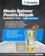 Mesin Spinner Peniris Minyak Kapasitas 1.5 kg SPIN-1.5 Agrowindo 