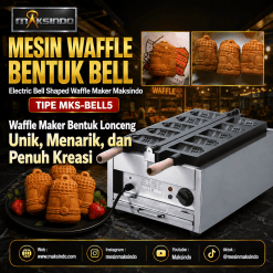 Mesin Waffle Bentuk Bell (MKS-BELL5)