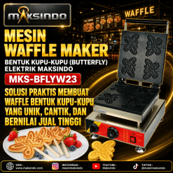 Mesin Waffle Maker Bentuk Kupu-Kupu (Butterfly) MKS-BFLYW23