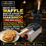 Mesin Waffle Bentuk Karakter Beruang Lucu Gas Maksindo MKS-DOLL1
