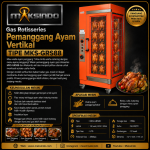 Gas Rotisseries Pemanggang Ayam Vertikal