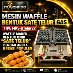 Mesin Waffle Bentuk Sate Telur GAS MKS-GTelur22