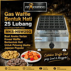 Gas Waffle Bentuk Hati 25 Lubang MKS-HSW25G