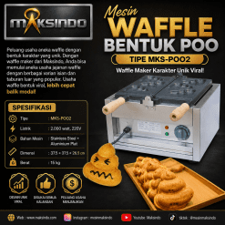 Mesin Waffle Bentuk Poo (MKS-POO2)