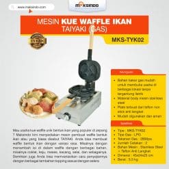 Mesin Kue Waffle Ikan Taiyaki - Gas (TYK02)
