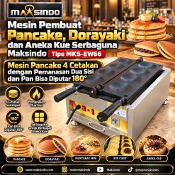 Mesin Pembuat Pancake, Dorayaki dan Aneka Kue Serbaguna Maksindo MKS-EW66