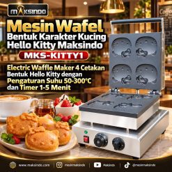 Mesin Wafel Bentuk Karakter Kucing Hello Kitty Maksindo MKS-KITTY1