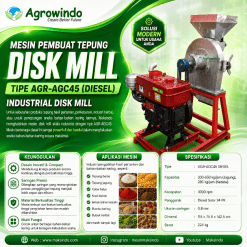 Mesin Pembuat Tepung Disc Mill AGR-AGC45 DIESEL