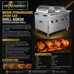 Mesin Pemanggang Ayam (Korean Chicken Grill) Gas - Grill-Kor20