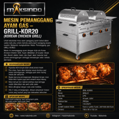 Mesin Pemanggang Ayam (Korean Chicken Grill) Gas - Grill-Kor20