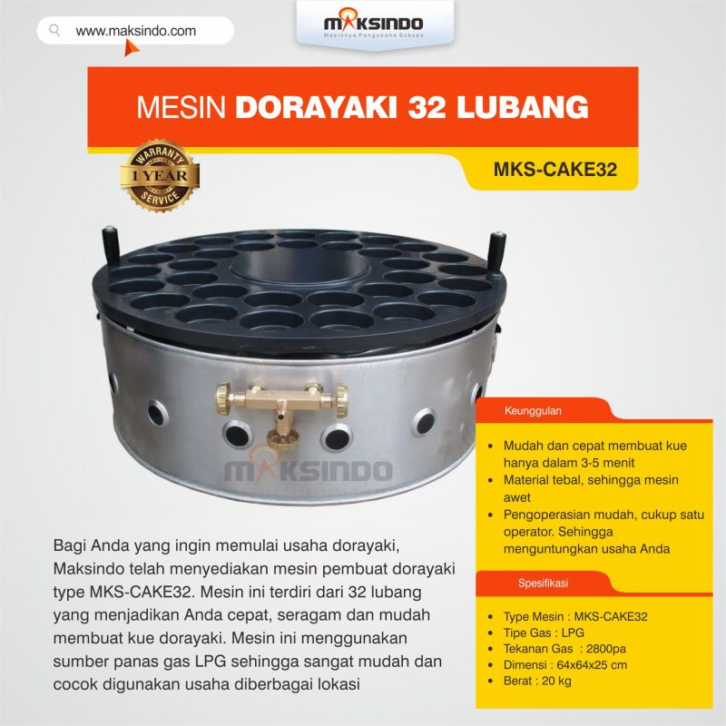 Mesin Dorayaki 32 Lubang (CAKE32)