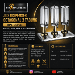 Jus Dispenser Octagonal 3 Tabung  (DSP33)