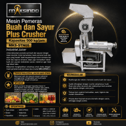 Mesin Pemeras Buah dan Sayur Plus Crusher Kapasitas 500 kg/jam MKS-STN05
