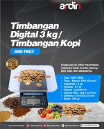 Timbangan Digital 3 kg / Timbangan Kopi ARD-TBG3