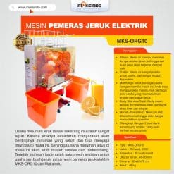 Mesin Pemeras Jeruk Elektrik MKS-ORG10