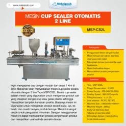 Mesin Cup Sealer Otomatis 2 line MSP-CS2L
