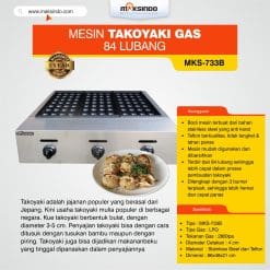 Mesin Takoyaki Gas MKS-733B (84 Lubang)