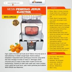 Mesin Pemeras Jeruk Elektrik MKS-ORG30