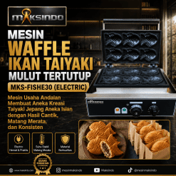 Mesin Taiyaki Mulut Tertutup (Listrik) MKS-FISHE30