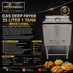Gas Deep Fryer 25 Liter 1 Tank MKS-G74